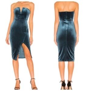 By the Way x REVOLVE Velvet Strapless Midi Dress, Size XS